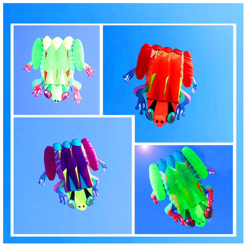 

free shipping frog kite flying soft kite for adults kite line windsurf outdoor toys inflatable kite factory