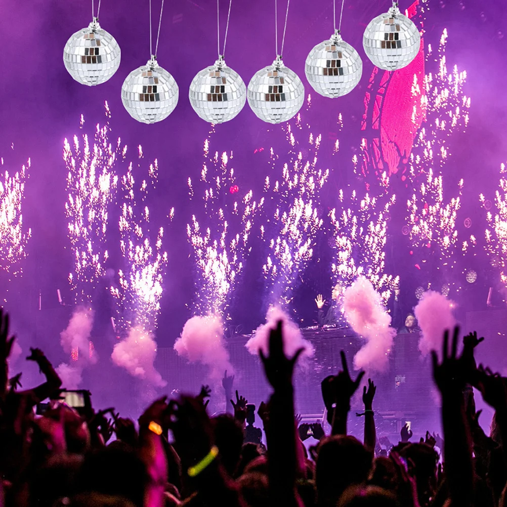 

6Pcs Christmas Ball Ornaments Hanging Xmas Tree Decor Mirror Surface Laser Balls for Home Garden Party Christmas Balls