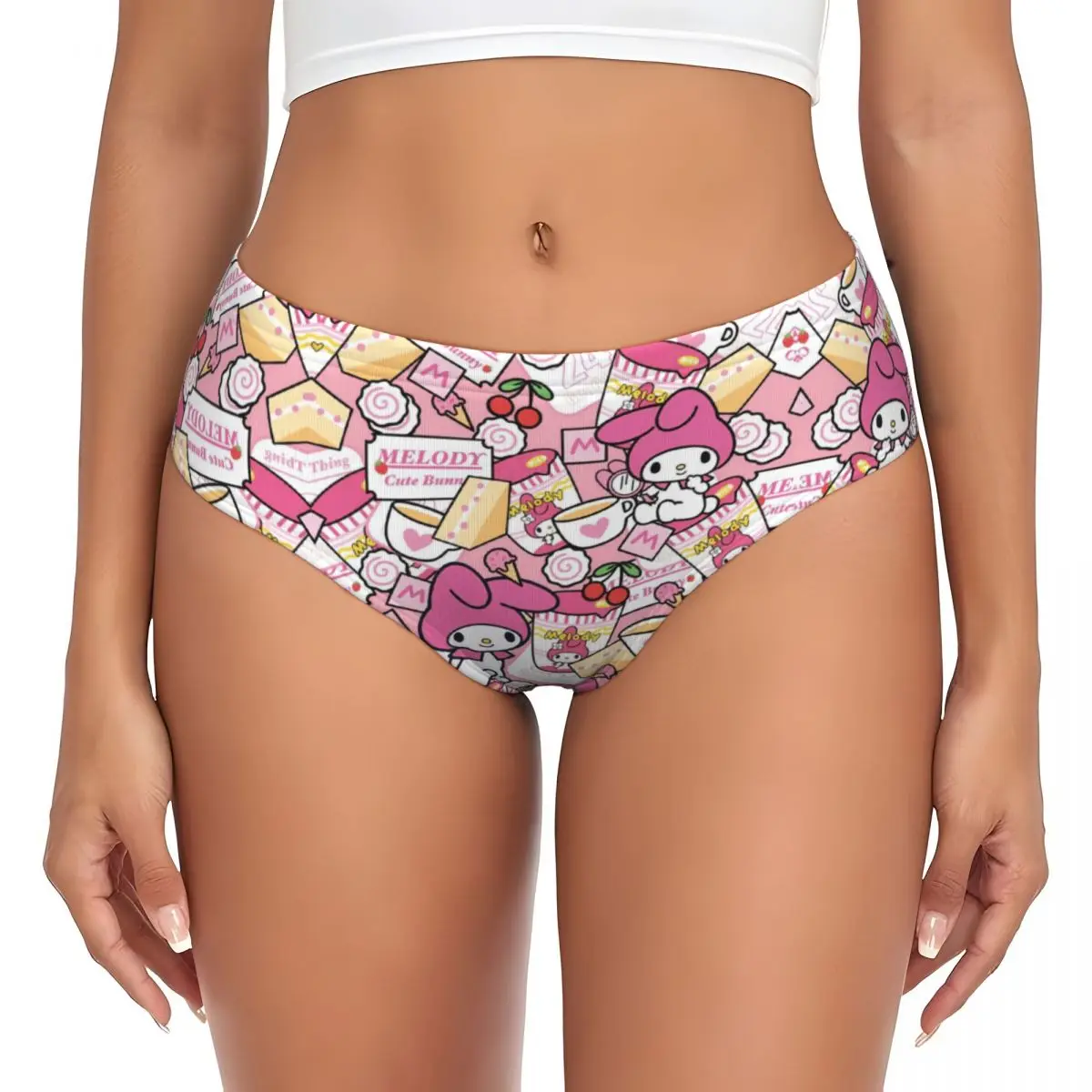 Custom Women's Melody Cartoons Kawaii Panties Comfort Briefs Underwear