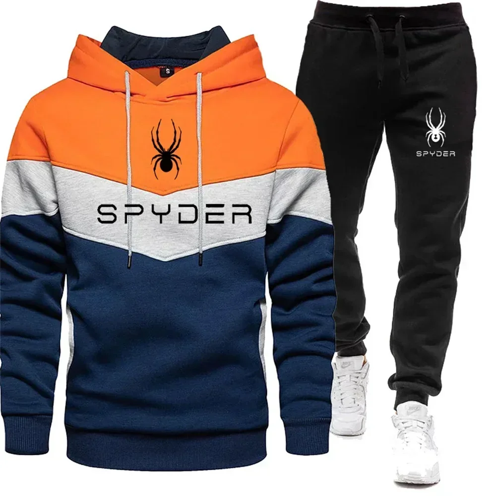 New men's sportswear Autumn and winter casual hoodie and pants 2 sets of outdoor sportswear men running jogging hoodie