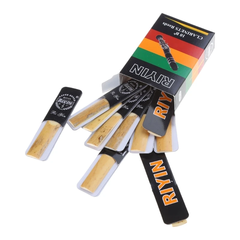 

10 Pcs Clarinet Reeds Strength 1.5 2.0 2.5 3.5 Reeds Traditional Reeds for Clarinet Beginner and Player