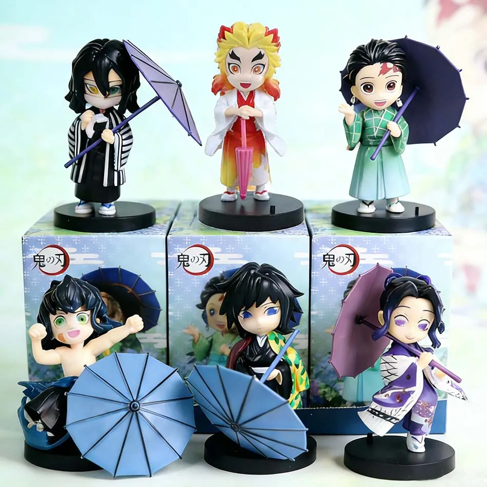

2026 New Demon Slayer Blind Box Figure Plum Rain Series Kochou Shinobu Tomioka Giyuu Kanroji Mitsuri Mystery Box Figure Toy Gift