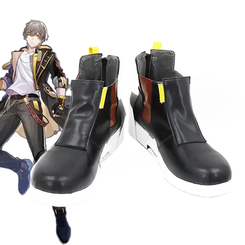 

Honkai Star Rail Male The Trailblazer Caelus Cosplay Shoes Boots Game Anime PU Leather Halloween Chritmas Party Props Custom Mad