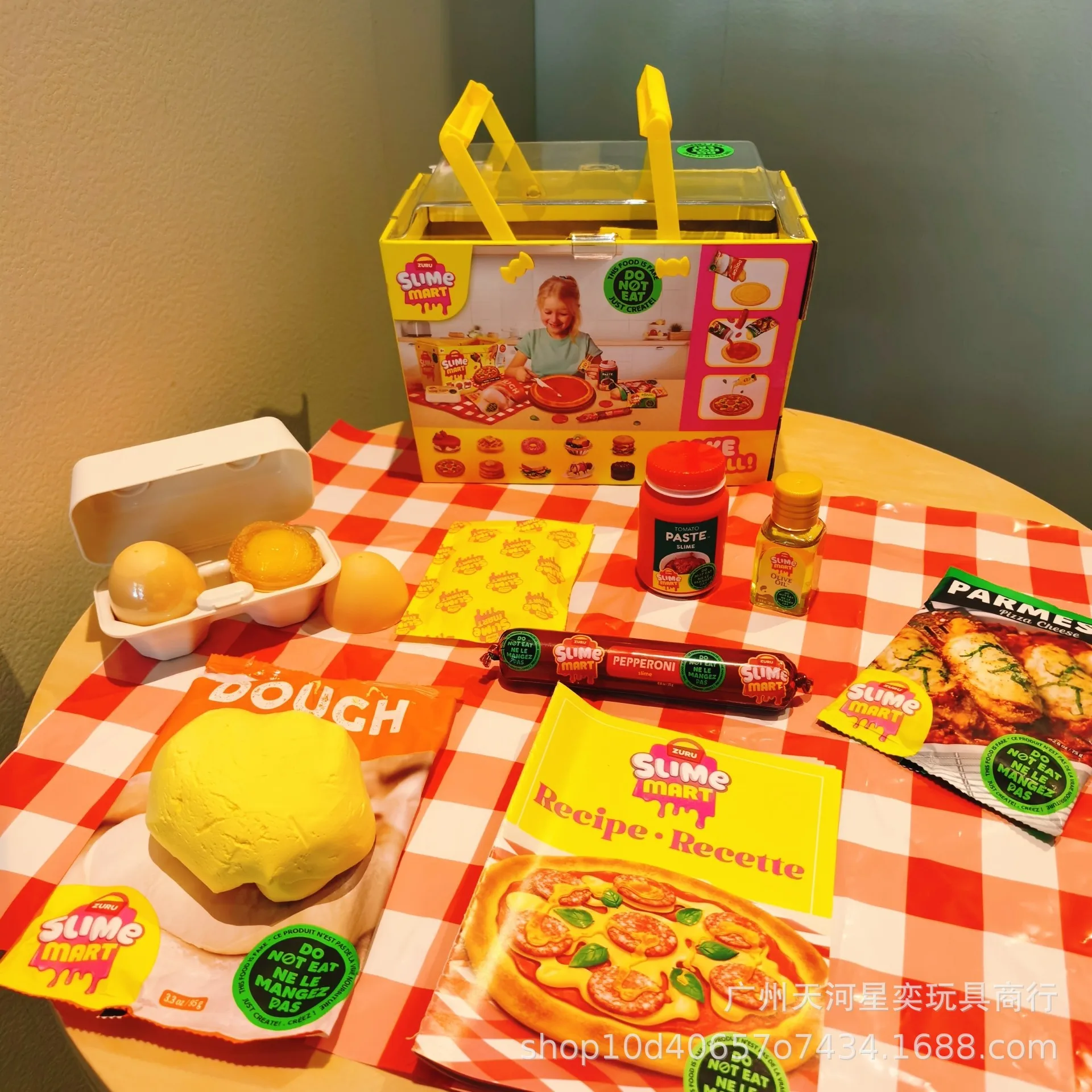 

Оригинальный набор для создания слаймов Zuru Slime Mart из Новой Зеландии, тематика «Пицца», креативная игрушка для рукоделия с корзиной для покупок, подарок
