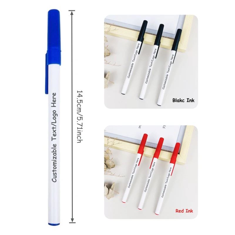 20/50PCS Customizable Ballpoint Pens for Office And Learning Smooth Leak-Proof Writing Simple Stylish Customizable Pens