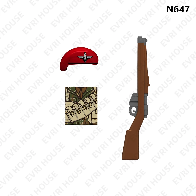 Blocs de construction diable rouge d'infanterie britannique, poupée SAS, Mini briques, figurines d'action, jouets d'assemblage pour enfants, N645-650