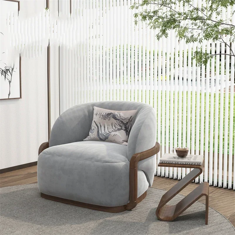 Sillón Relax, Silla Mecedora, Diseño de Alta Fidelidad, Muebles Estéticos para Habitación, Estilo Mid-Century, Butaca Auxiliar, Sillas de Interior, Escritorio, Lana