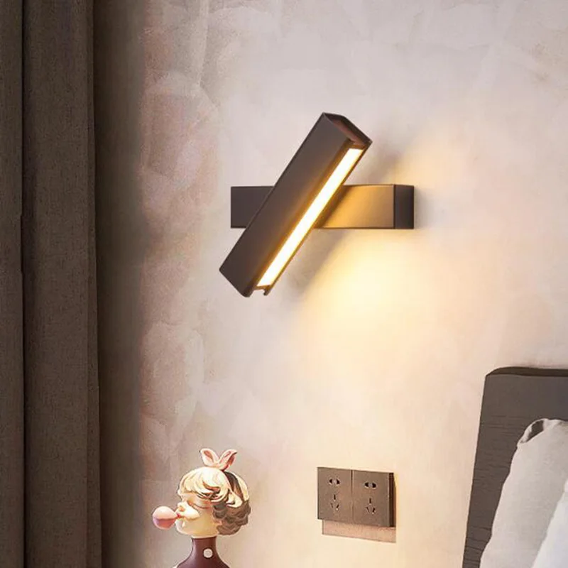 Walnut Interior Wall Light Living Bedroom Foyer Reading Solid Wood Lighting Aisle Bathroom Mirror Hallway Sconce Wall Lamp 6pa