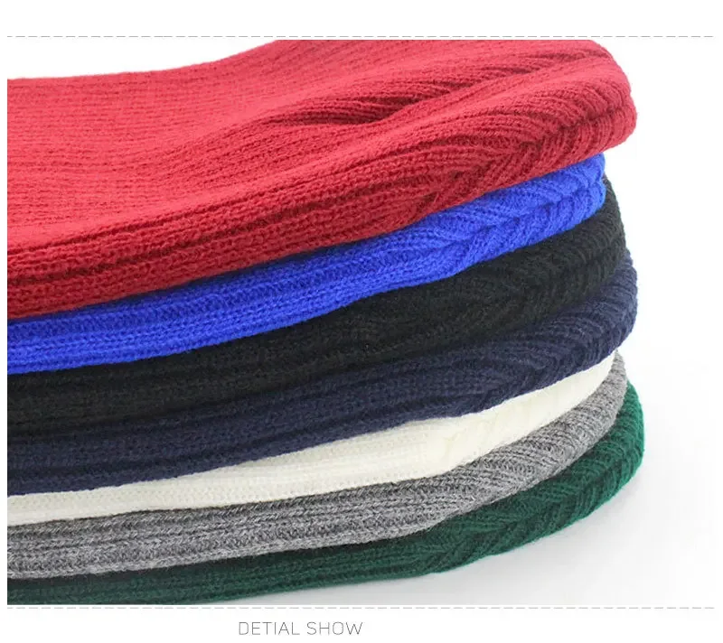 Marke Oohmy Strickmützen für Männer und Frauen, Skullies-Kappen, wärmende Mütze, lässige Mütze, einfarbig, männlich und weiblich, Winter, 2024 – Detail 17