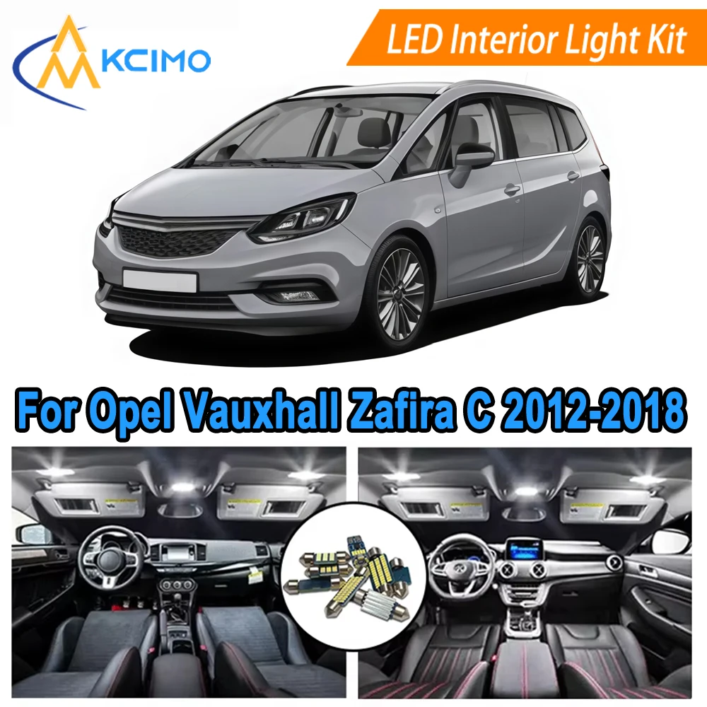 

Direct Fit LED Interior Bulb Set For Opel Vauxhall Zafira C(2012-2018) LED Dome Map Lights Super Bright 6000K Easy Installation