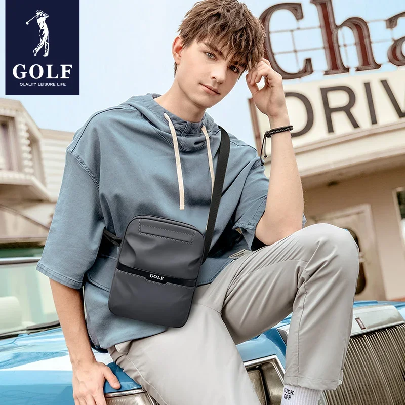 GOLF Mini Cross Bag Mens Crossbody Bag Nylon Fashionable Shoulder Bags Man Leisure Square Sling Backpack Male Oxford Waterproof