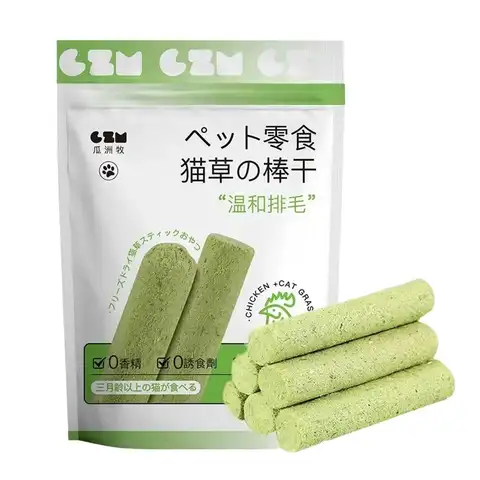 6/18/30pcs 고양이 잔디 치아 청소 스틱 헤어볼 제거 및 치과 치료를위한 애완 동물 간식 고양이 아기 고양이 치아 청소 스틱