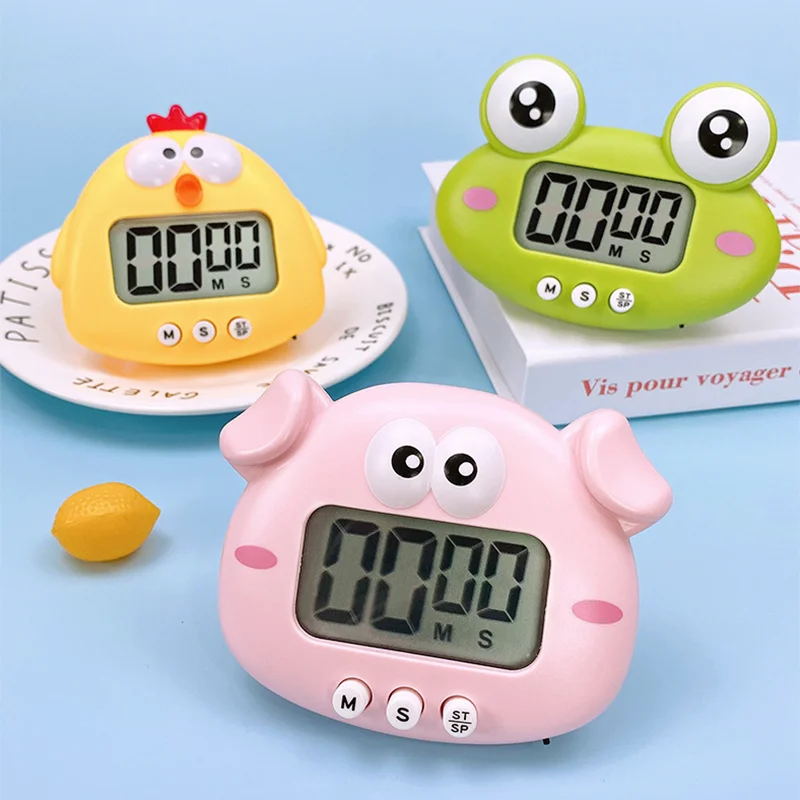 Digital Timer For Kid Study Kitchen Countdown Alarm Clock Child Study Timer Cute Animals Timer Kitchen Cooking Gadgets Gift New