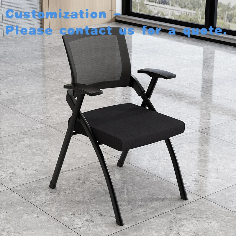 

custom.High Quality Mesh Office Chairs Metal Frame Foldable Training Room Training Chairs with Writing Table
