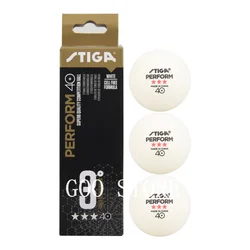 Stiga bolas de tênis mesa 3 estrela 40 + abs plástico poli seamed original stiga ping pong bola