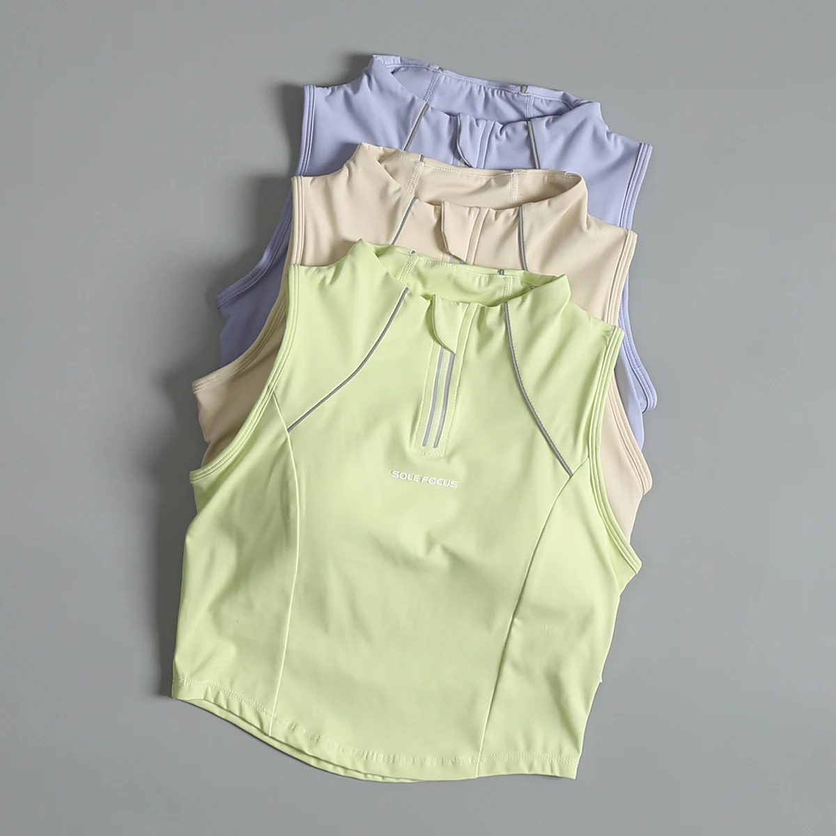 

Yoga suit sports vest women chest pad half zipper sleeveless training T-shirt summer running shockproof bodywear