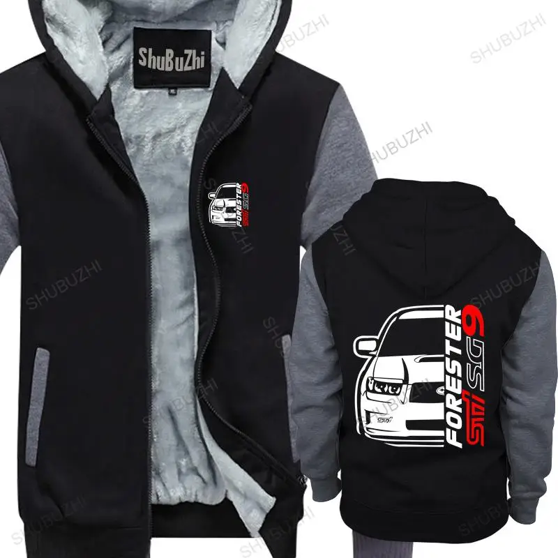 

Men thick hoodies pullover Classic Japanese car fans Forester SG9 warm hoody homme bigger size