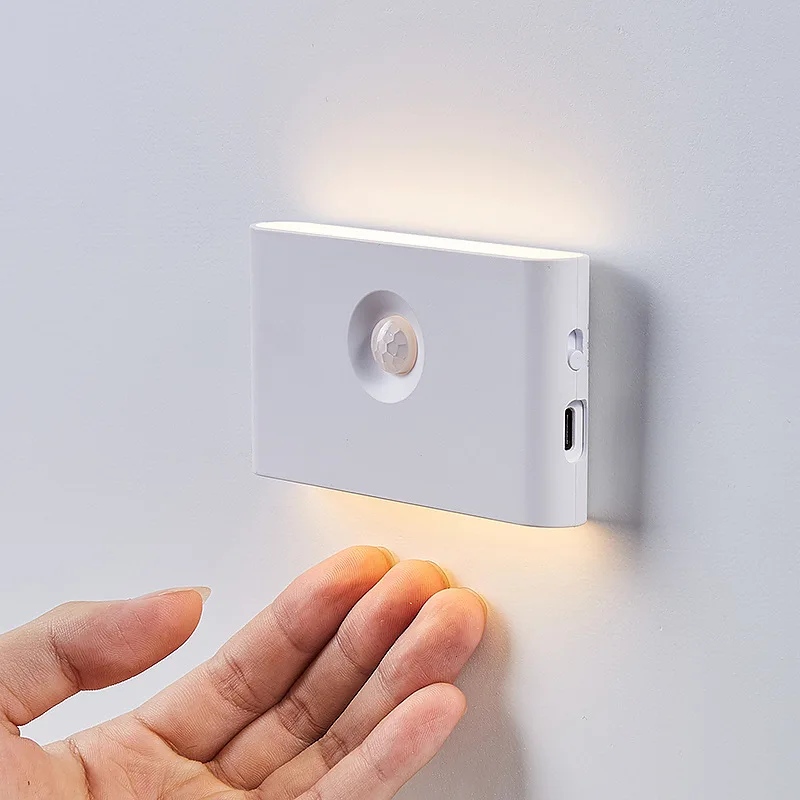 Wireless Linkage Induction Night Light USB Rechargeable Motion Sensor LED Wall Lamp For Kitchen Stair Corridor Bedroom Bathroom