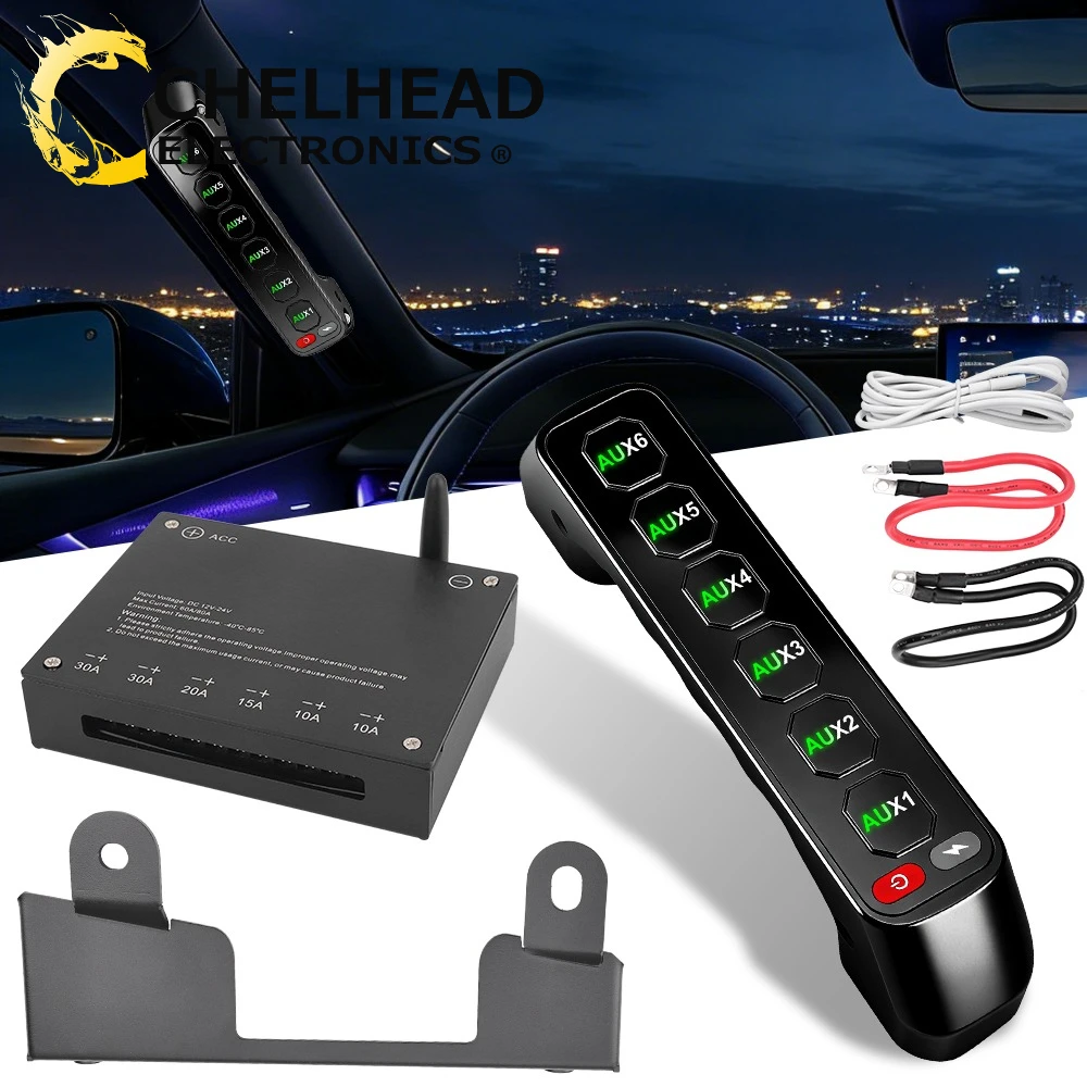 6 Gang Wireless Grab Handle Switch Panel Aux Light Control Switch For Toyota FJ Cruiser 2007-2021