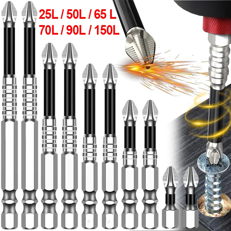 K5 Strong Magnetic Screwdriver Drill Bit Set Non-slip Alloy Steel Cross Head Impact Resistant Bits Electric Screwdriver Tips