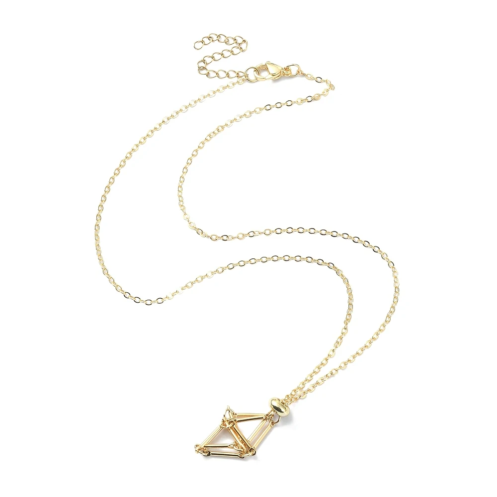 PandaHall 6 Stück 2-farbige Messing-Gliederketten für Makramee-Beutel, Platin & Gold, je 3 Stück pro Farbe für Anhänger-Halsketten und Schmuck – Detail 2