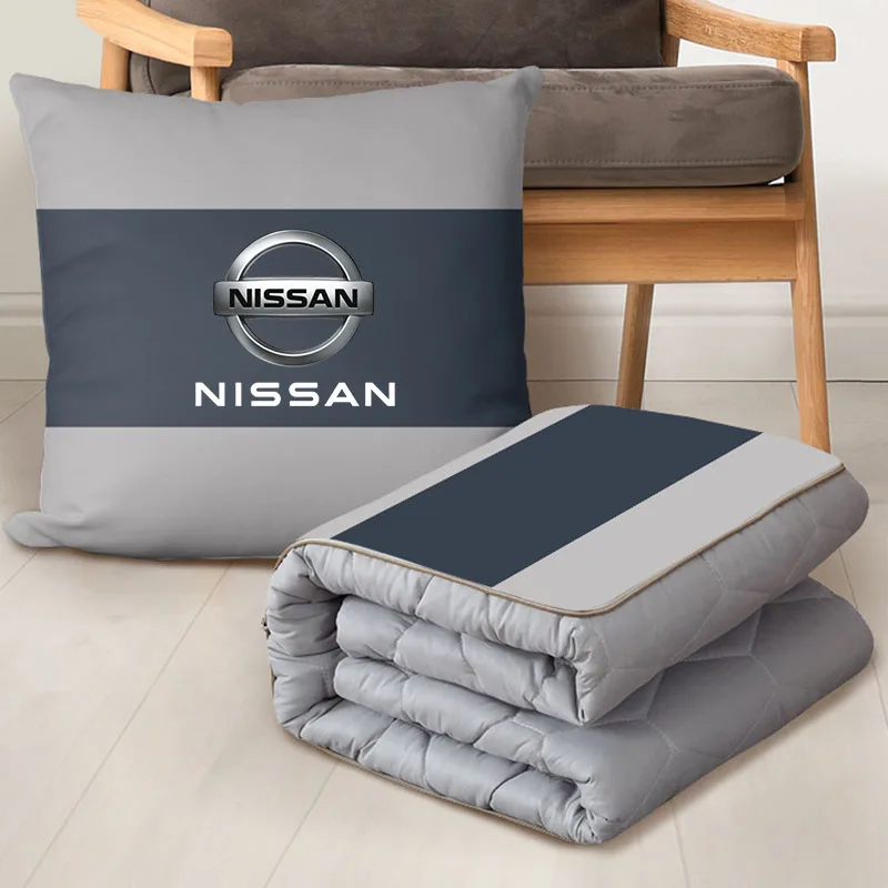 Cushion Blanket Pillow Quilt Dual-purpose Nap Car Accessorie For Nissan 350z 370z altima Armada Frontier Kicks Leaf nismo pulsar