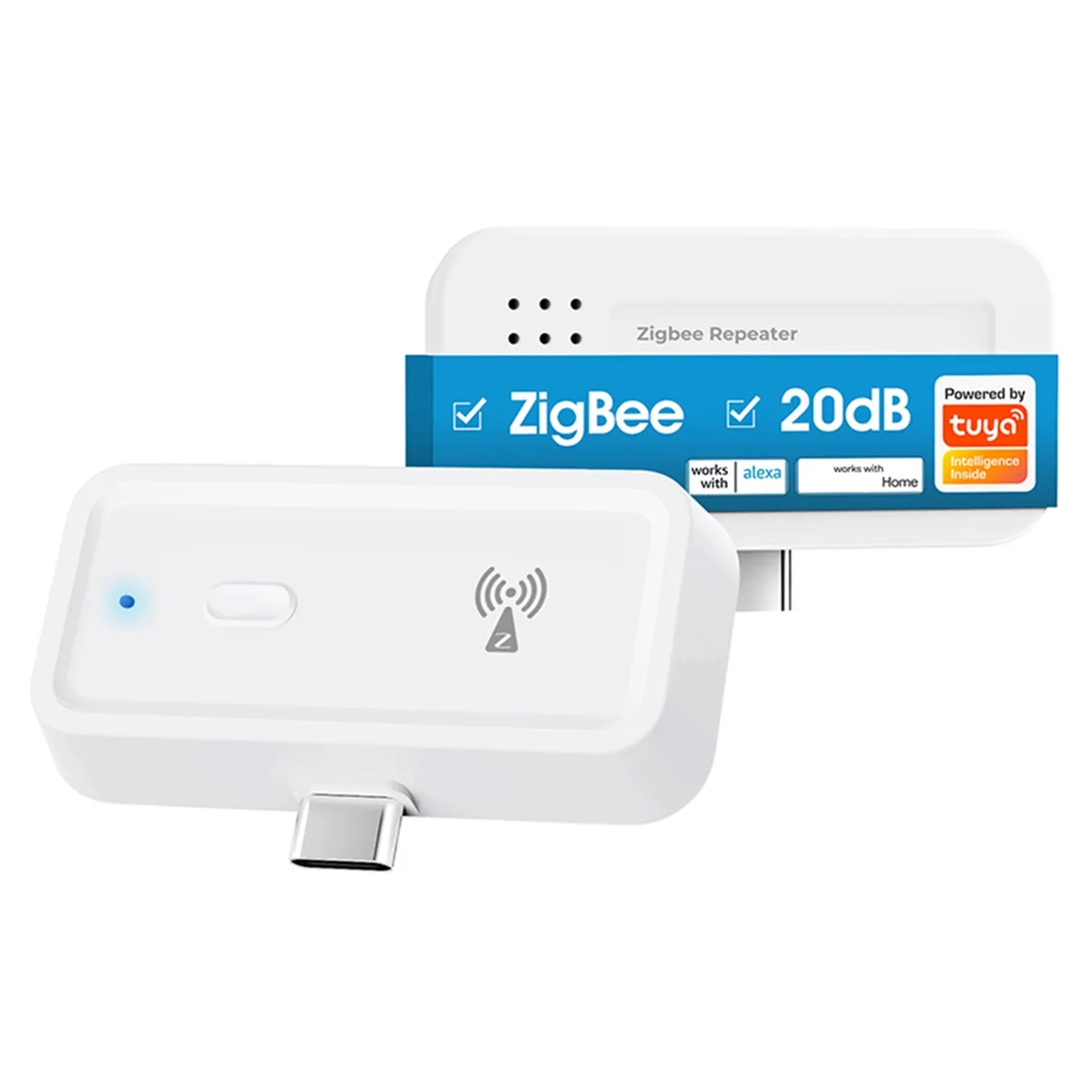 A48U 2pcs ZigBee Type-C Signal Repeater Signal Amplifier Extender for Smart Life ZigBee Gateway Smart Home Devices Assistant