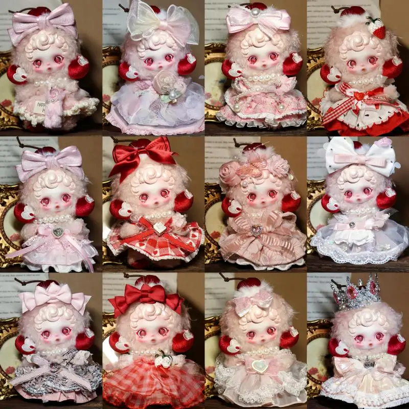Nowy 10cm Strój dla laleczki Skullpanda V3 - Fioletowa sukienka Ratty Bear, akcesoria do wymiany ubrań dla lalek, prezent