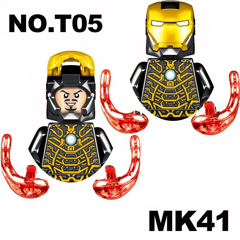 Bausteine Iron Man Spielzeug Geschenke Mini-Actionfiguren Kinder-Bausteine für Partys