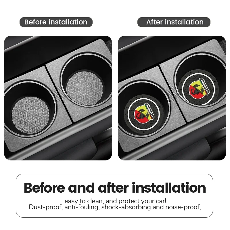 سيارة المضادة للانزلاق بطانة حماية من السيليكون حامل أكواب الماء شرب كوستر لشركة فيات أبارث 500 595 غراندي بونتو دوكاتو تيبو ستيلو UNO أسترا برافو