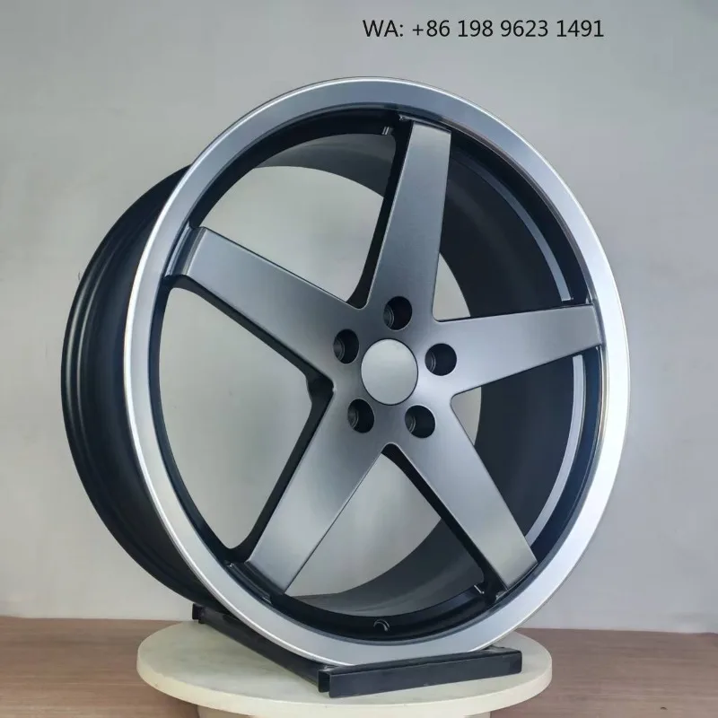 High-end customized deep concave forged alloy wheel hub, multi-inch single-piece sport rims, 5×3 PCD, gold polished finish