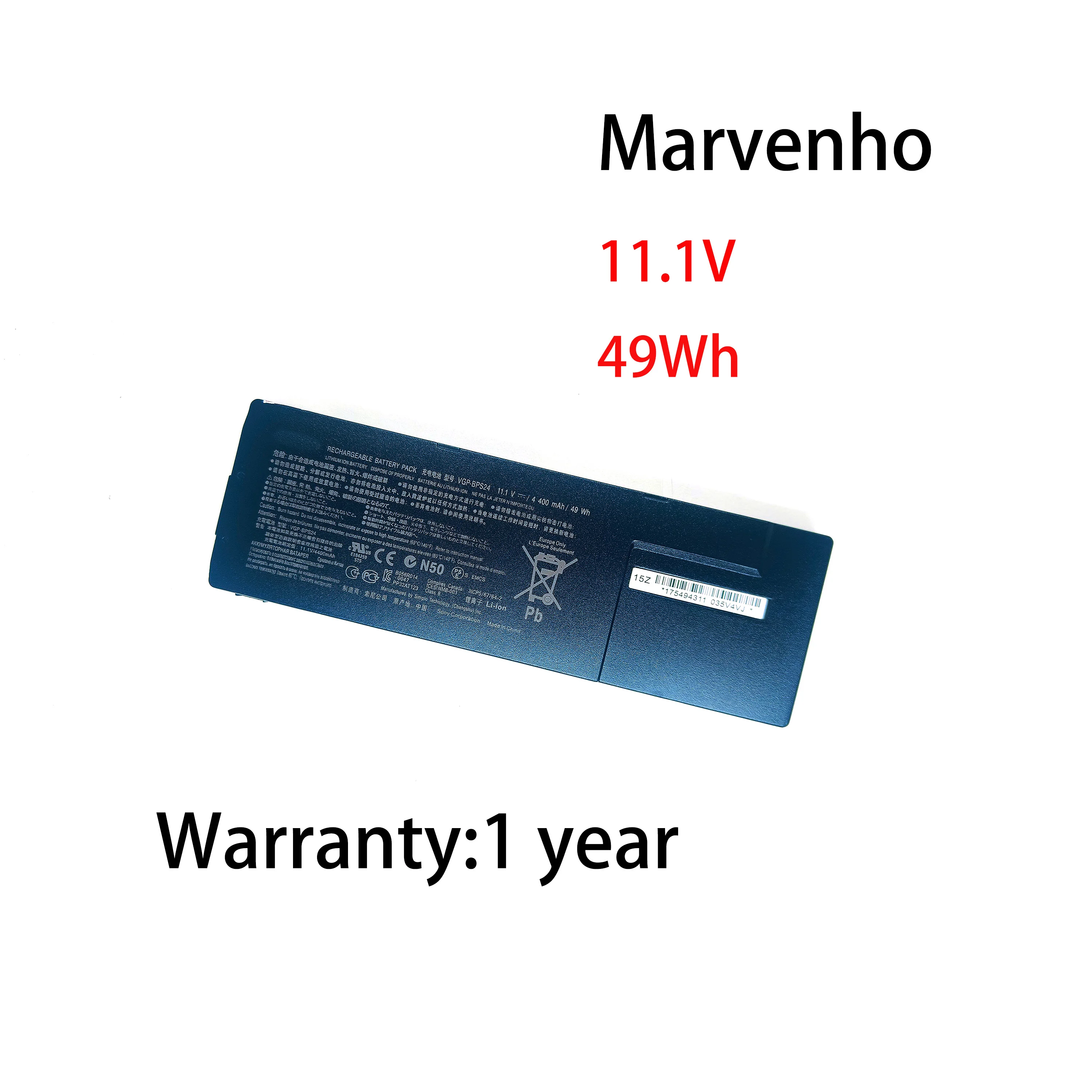 

Новая батарея Marvenho 11.1V 4400mAh 49WH VGP-BPS24 VGP-BPSC24 для ноутбуков Sony VAIO SA SB SC SD SE VPCSA VPCSB VPCSC VPCSE