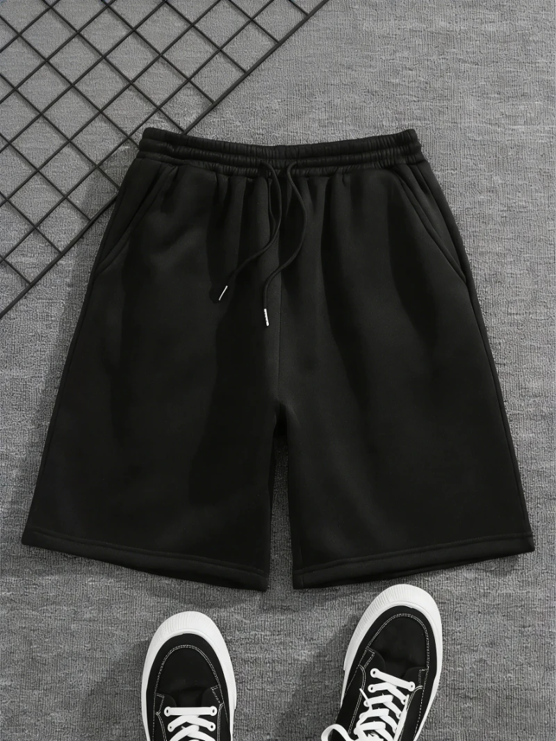 New solid color casual outdoor sports minimalist style knee-length shorts Fashionable casual streetwear sports pants