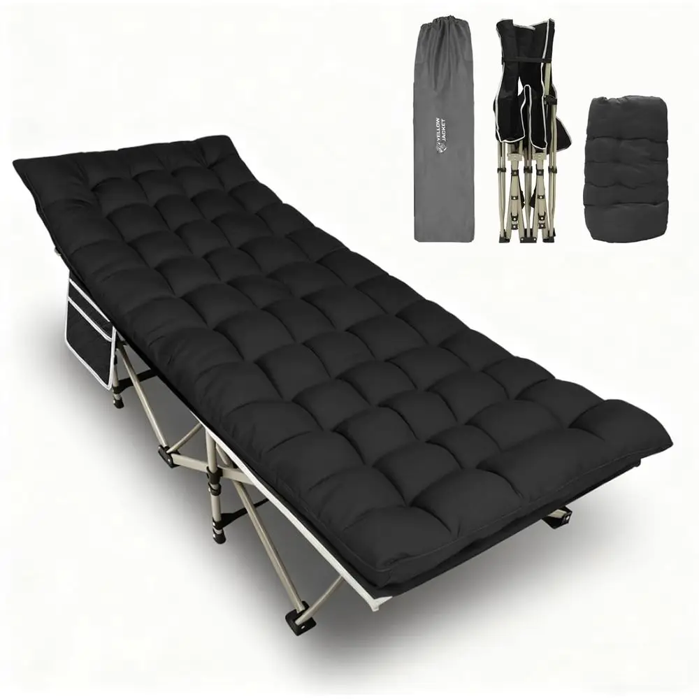 

Portable Folding Camping Cot for Adults with 600LB Load Capacity, 28 Wide and Removable Mattress, Ideal for Outdoor, Home, and T