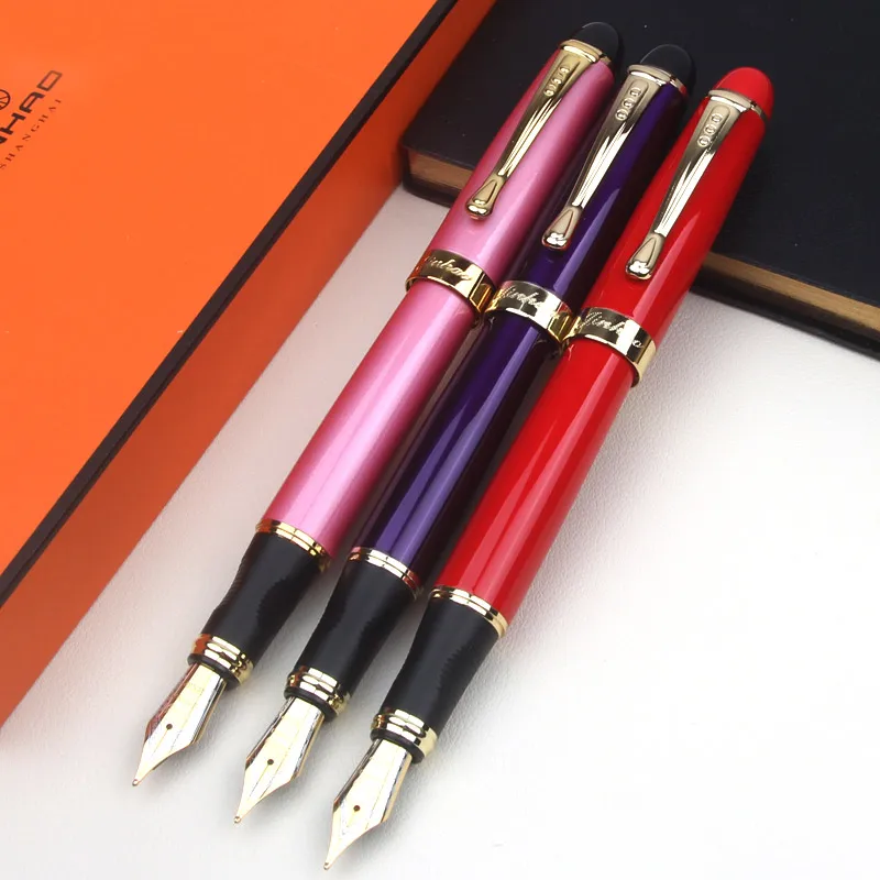 

JINHAO X450 Executive Синий Красный Белый Twist Carven Широкий наконечник Высокое качество Перьевая ручка Канцелярские принадлежности для школы и офиса для письма