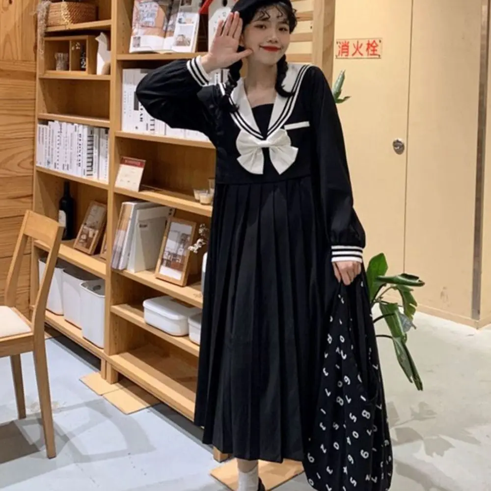 

Plus Size 5XL 150KG Autumn Long Dress Elegant Party Princess Dress Woman Casual Evening Sailor Collar Large Size Women Clothing