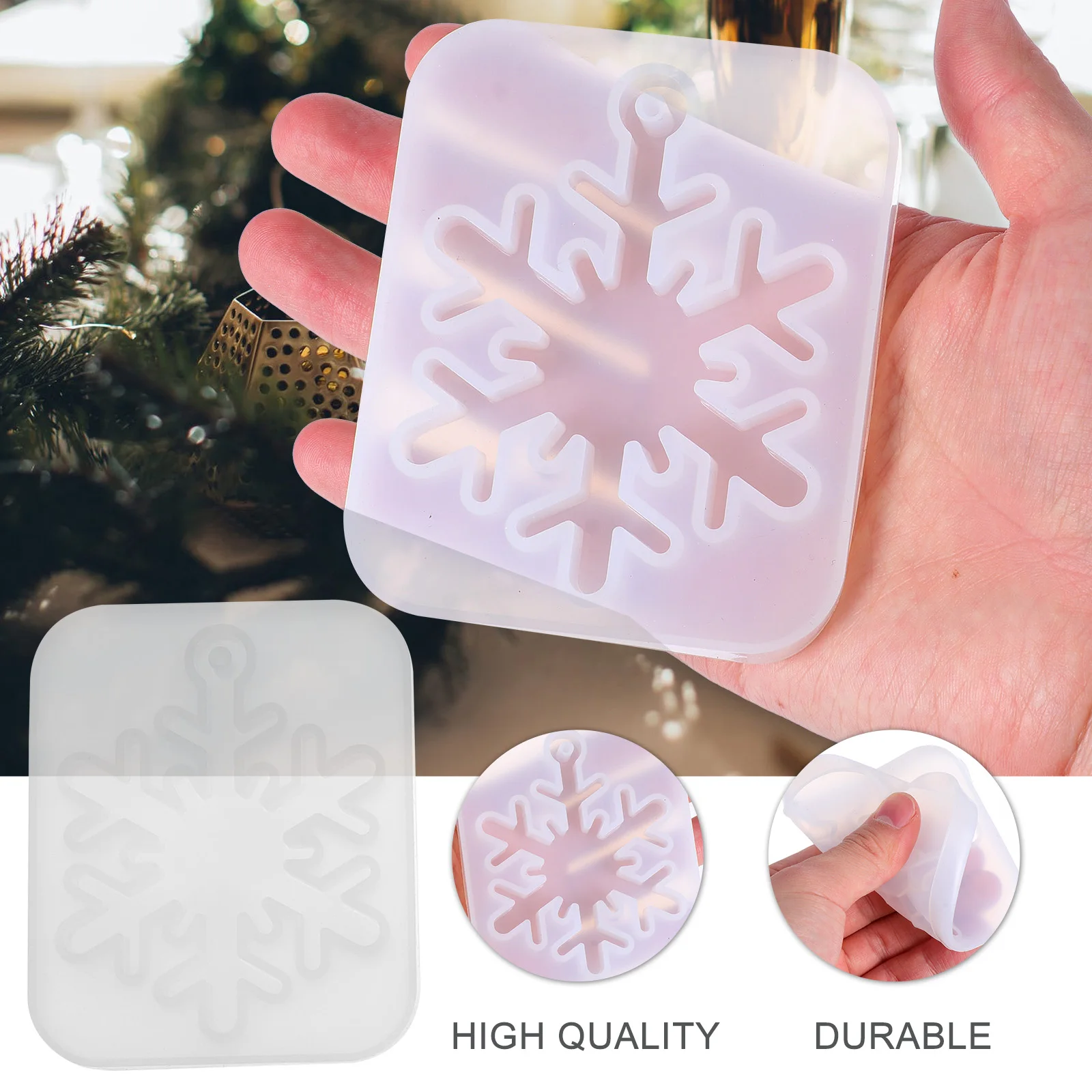 

5 Pcs Snowflake Silicone Mold Jewelry Crafting DIY Resin Christmas Earring Tool Epoxy Molds Crystal