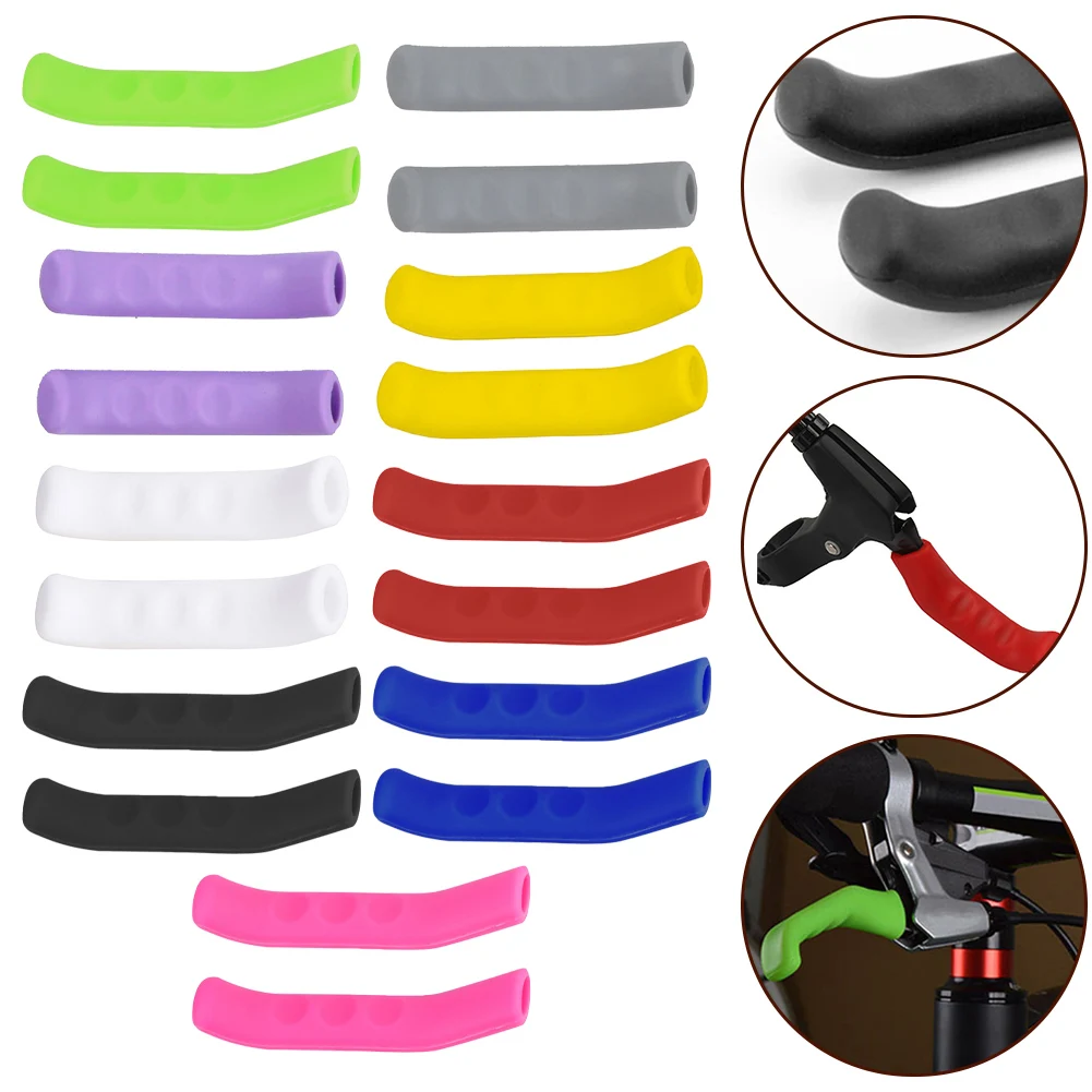 1Pair Bicycle Brake Handle Cover Silicone Protect Handle Sleeve MTB Bike Bicycle Protective Gear Road Bike Protector Accessories