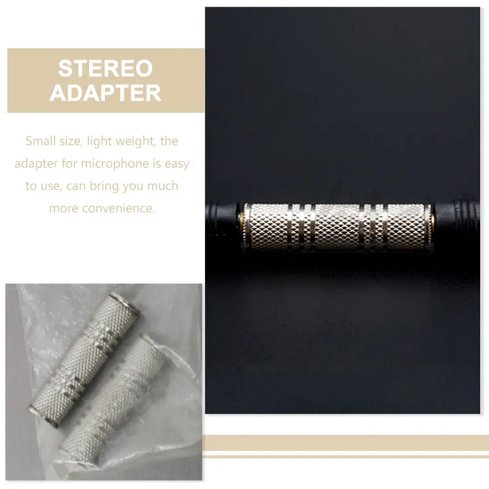 2Pcs Audio Adapter Microphone Conversion Head Durable Connector for Guitar Mixer Instrument Mic Adapter High Hardness Sound