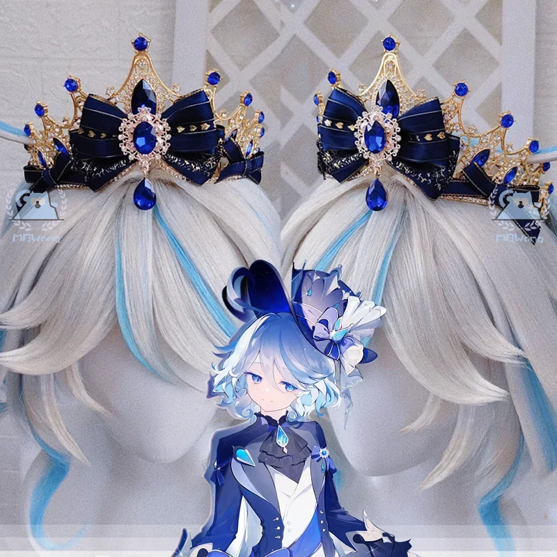 

FC6Game Genshin Impact Furina Cosplay Headdress Crown Fan Creation Furina Lolita JK Role play Hallowmas Carnival Cosplay Pr@FC8！