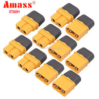 10PCS 20PCS Amass XT60H Connector XT60 Bullet Plug With Cover Upgrated of XT60 Sheath Female & Male Gold Plated for RC Parts