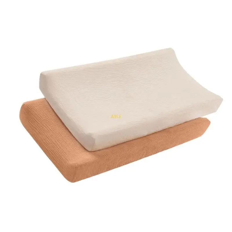 2PCS Breathable Changing Pad Cover Reusable Diaper Changer Pad Sleeve Sheets Baby Nappy Changing Table Case 84x43cm