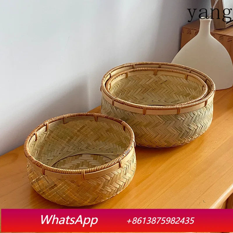 

LH bamboo woven basket fruit storage basket tea dessert bamboo basket dustpan household