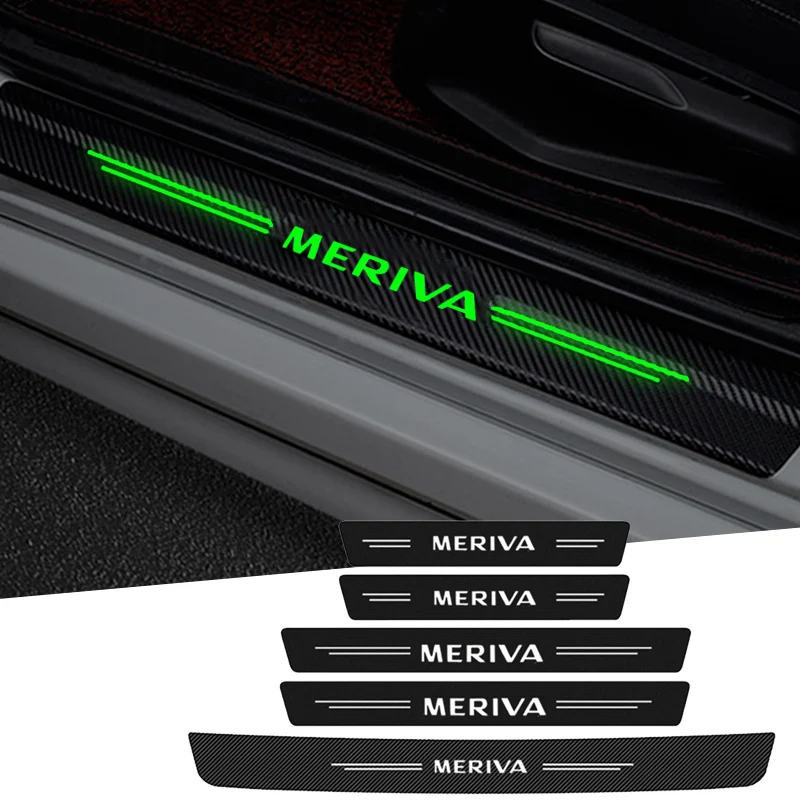 Car Styling Luminous Door Threshold Anti Kick Stickers Scuff Scratch for Opel Meriva Emblem Astra H Insignia Mokka Zafira Corsa