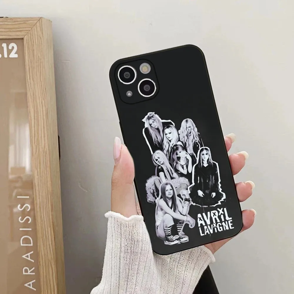 Singer Avril Lavigne Phone Case For iPhone 15,14,13,12,11 Plus,Pro,Max,XR,XS,X,7,8 Plus,SE,Mini Silicone Soft