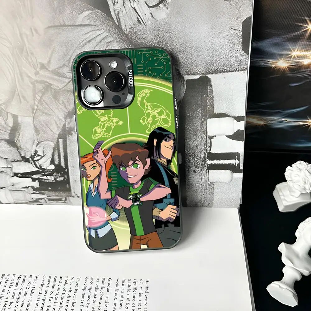 B-Ben Cartoon 10 Phone Case Matte Colored Silver For iPhone 16 15 14 13 12 11 Pro Max Plus XS X Shockproof Hard Cover