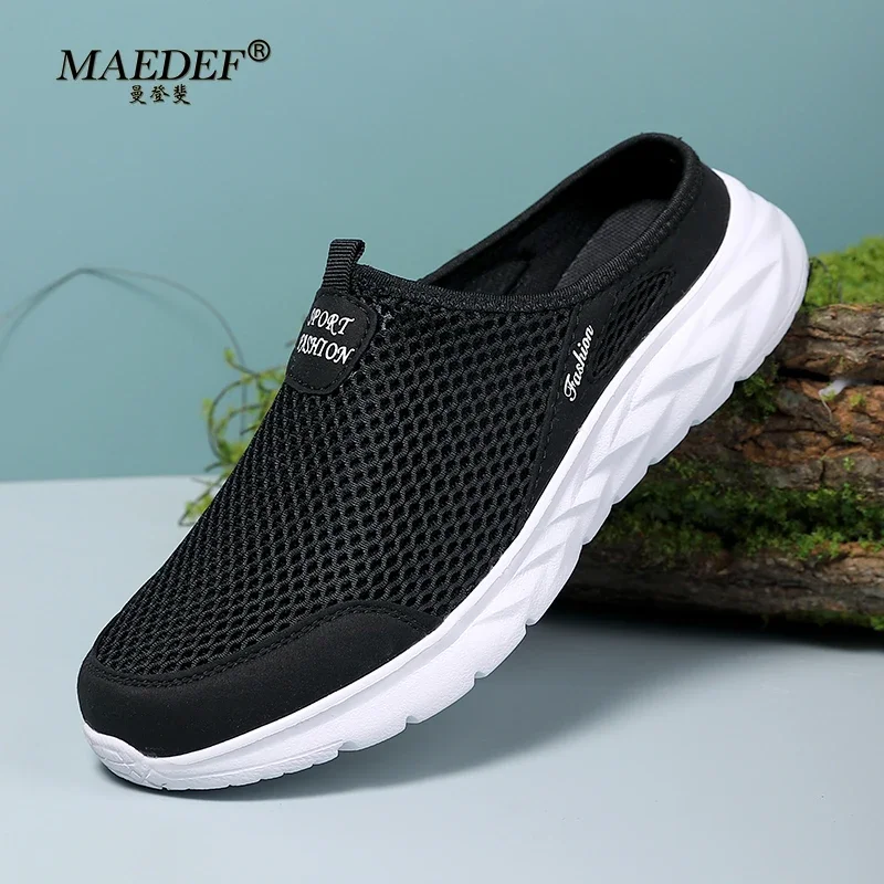 MAEDEF, zapatos para hombre, zapatillas ligeras, mocasines, toboganes antideslizantes para exteriores, zapatos informales, zapatillas de malla transpirables, zapatillas de deporte para hombre