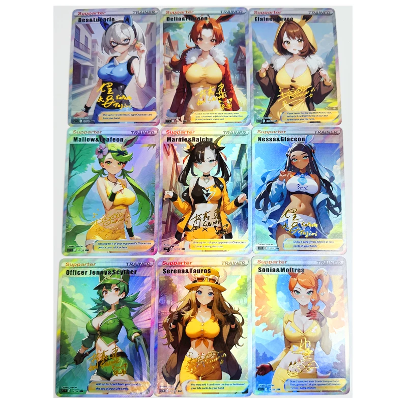 PTCG Trainer FAI DA TE Lillie Marnie Cynthia ACG Giocattoli Sexy Hobby Hobby Da Collezione Gioco Collezione Anime Carte