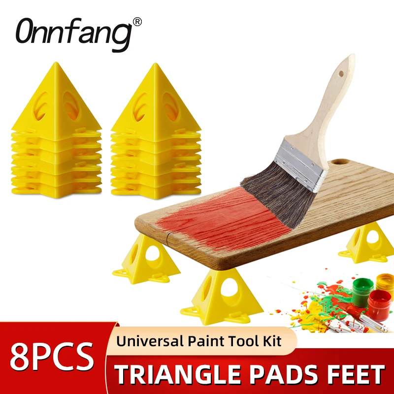 

8PCS Mini Triangle Paint Pads Feet Combinable Paint Stands Tool Pyramid Shape Woodworking Carpenter Woodworking Accessories