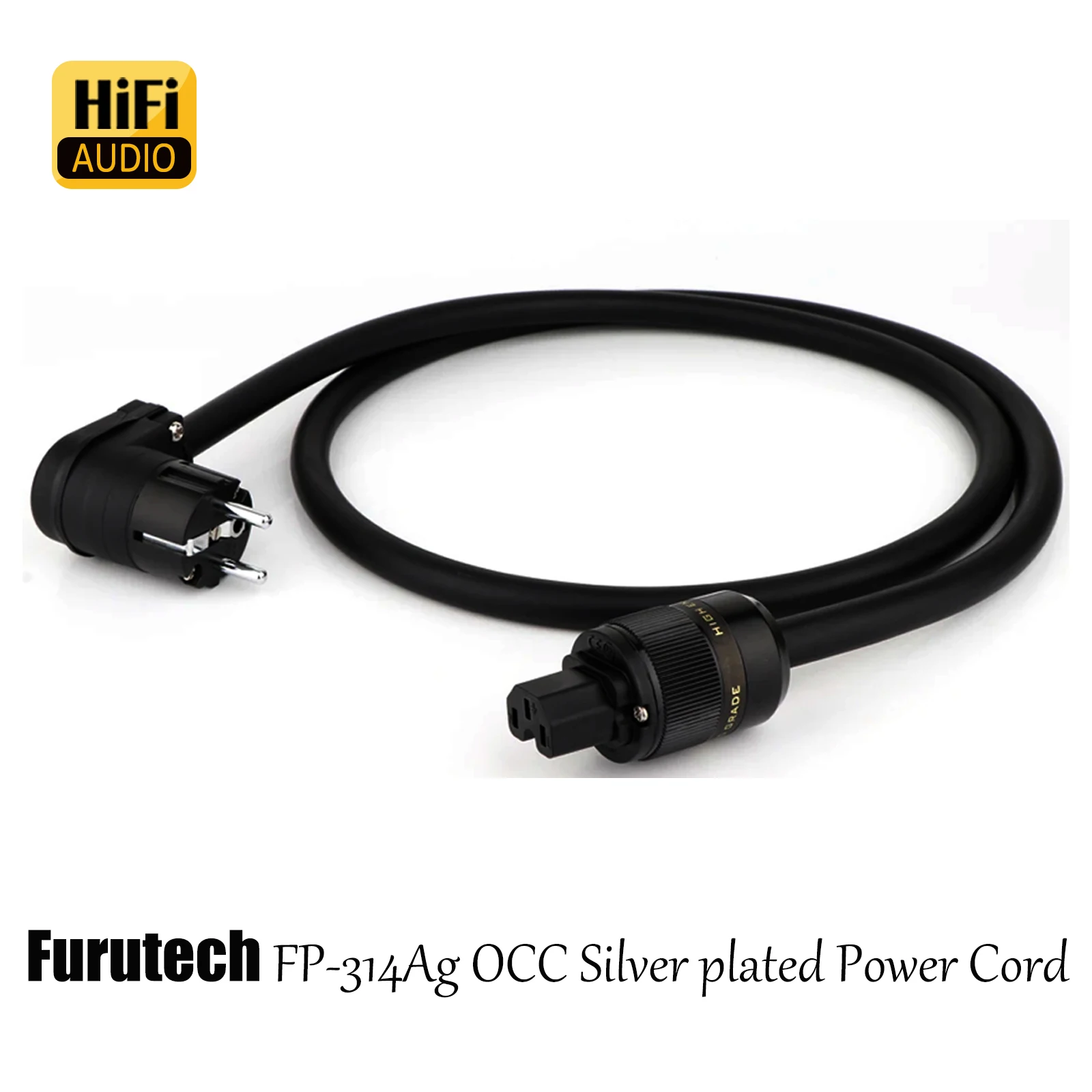 

Hi-End Furutech FP-314Ag OCC Посеребренный шнур питания HIFI Audio Кабель питания ЕС/США Провод питания переменного тока с родиевым покрытием